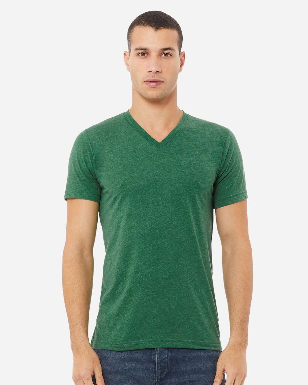 BELLA + CANVAS-3005CVC-Heather CVC V-Neck Tee - Image 32