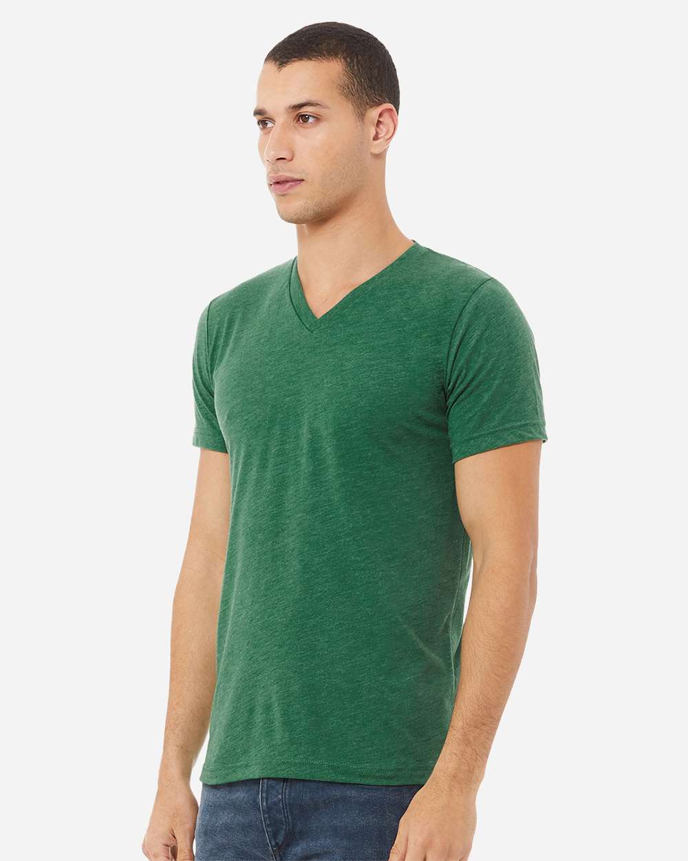 BELLA + CANVAS-3005CVC-Heather CVC V-Neck Tee - Image 33