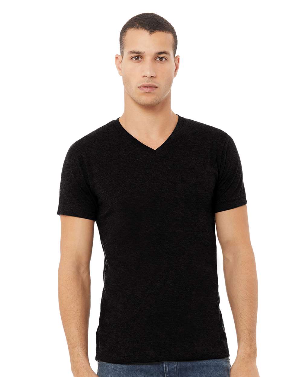 BELLA + CANVAS-3005CVC-Heather CVC V-Neck Tee - Image 80