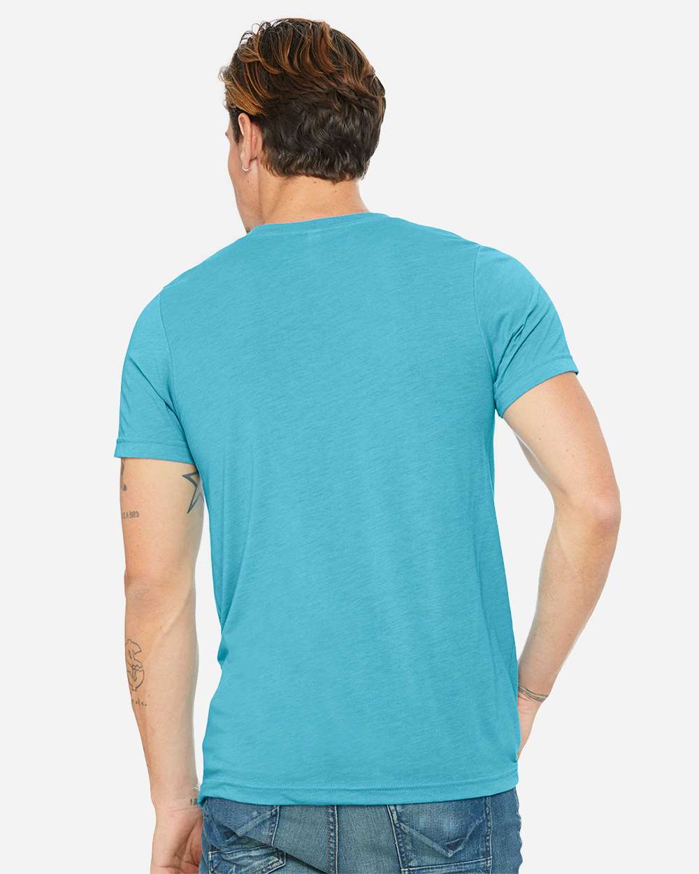 BELLA + CANVAS-3415-Triblend V-Neck Short Sleeve Tee - Image 6