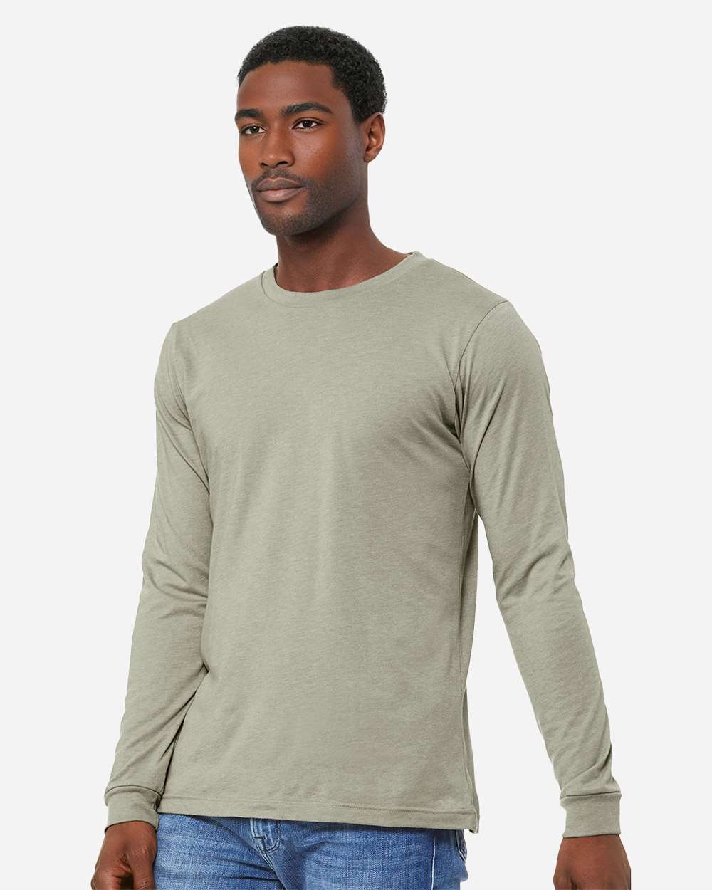 BELLA + CANVAS-3501CVC-Heather CVC Long Sleeve Tee - Image 132