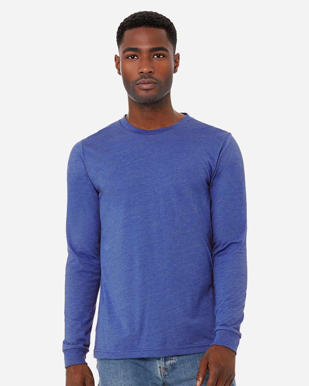 BELLA + CANVAS-3501CVC-Heather CVC Long Sleeve Tee - Image 137