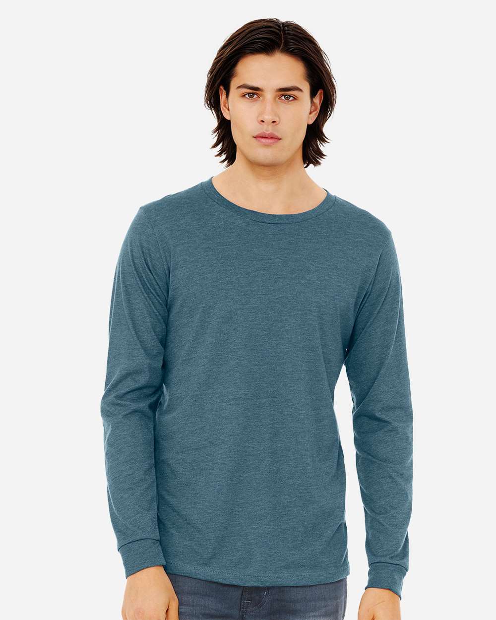 BELLA + CANVAS-3501CVC-Heather CVC Long Sleeve Tee - Image 47
