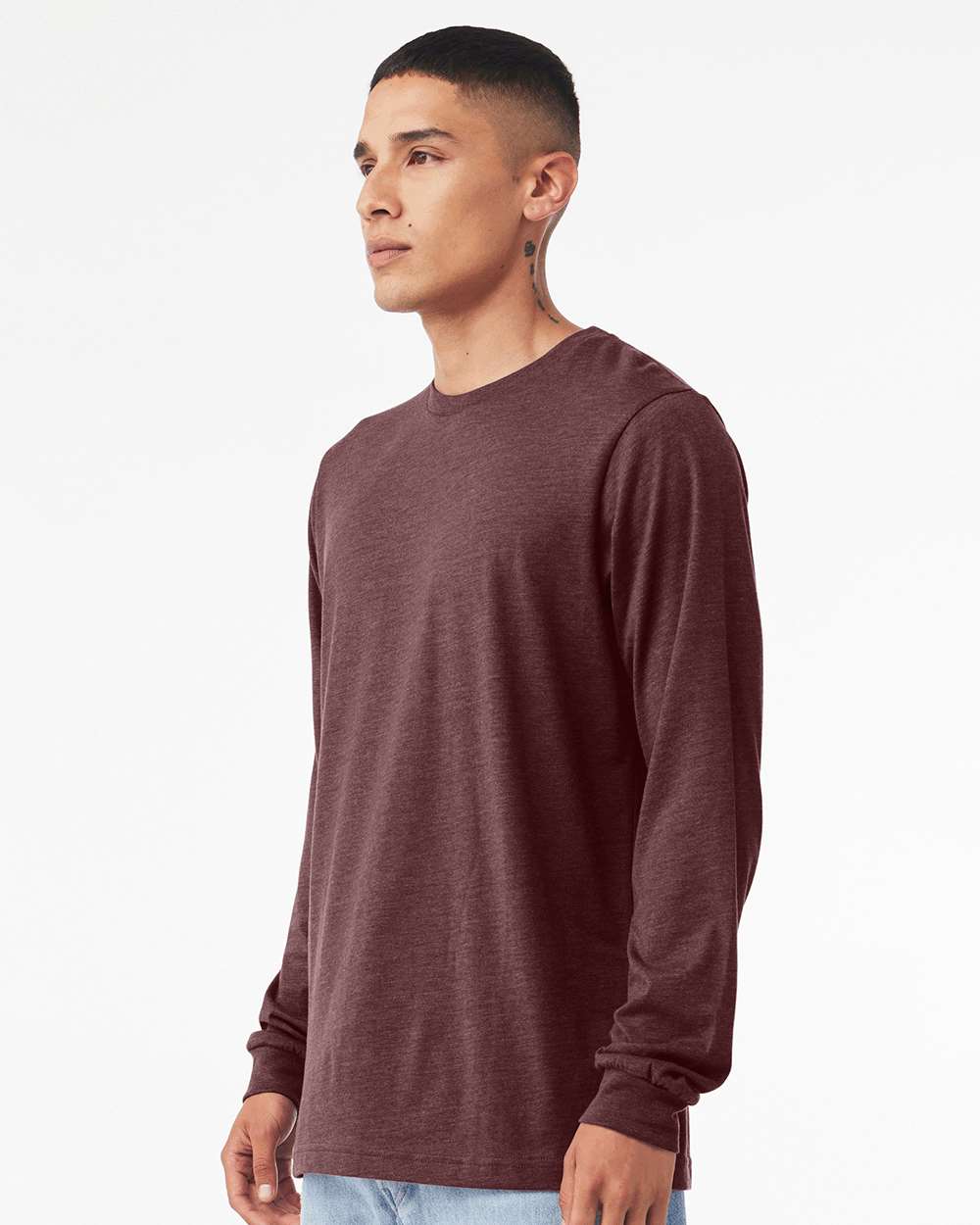 BELLA + CANVAS-3501CVC-Heather CVC Long Sleeve Tee - Image 69