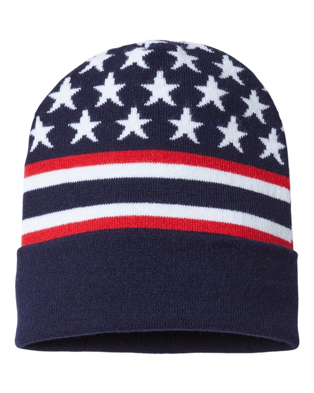 CAP AMERICA-RK12-USA-Made Patriotic Cuffed Beanie - Image 5